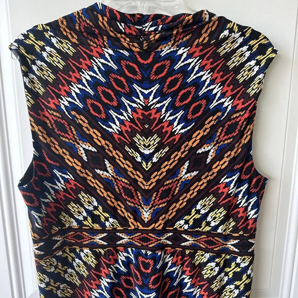 Chico's Maxi Dress Sleeveless Size 3 (XL/16) Multicolor Abstract Print Lined - Picture 4 of 7